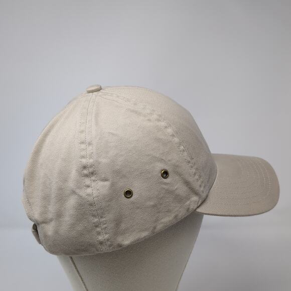 GE Slideback Hat Beige One Size Adjustable Embroidered Vent Holes - Picture 5 of 9